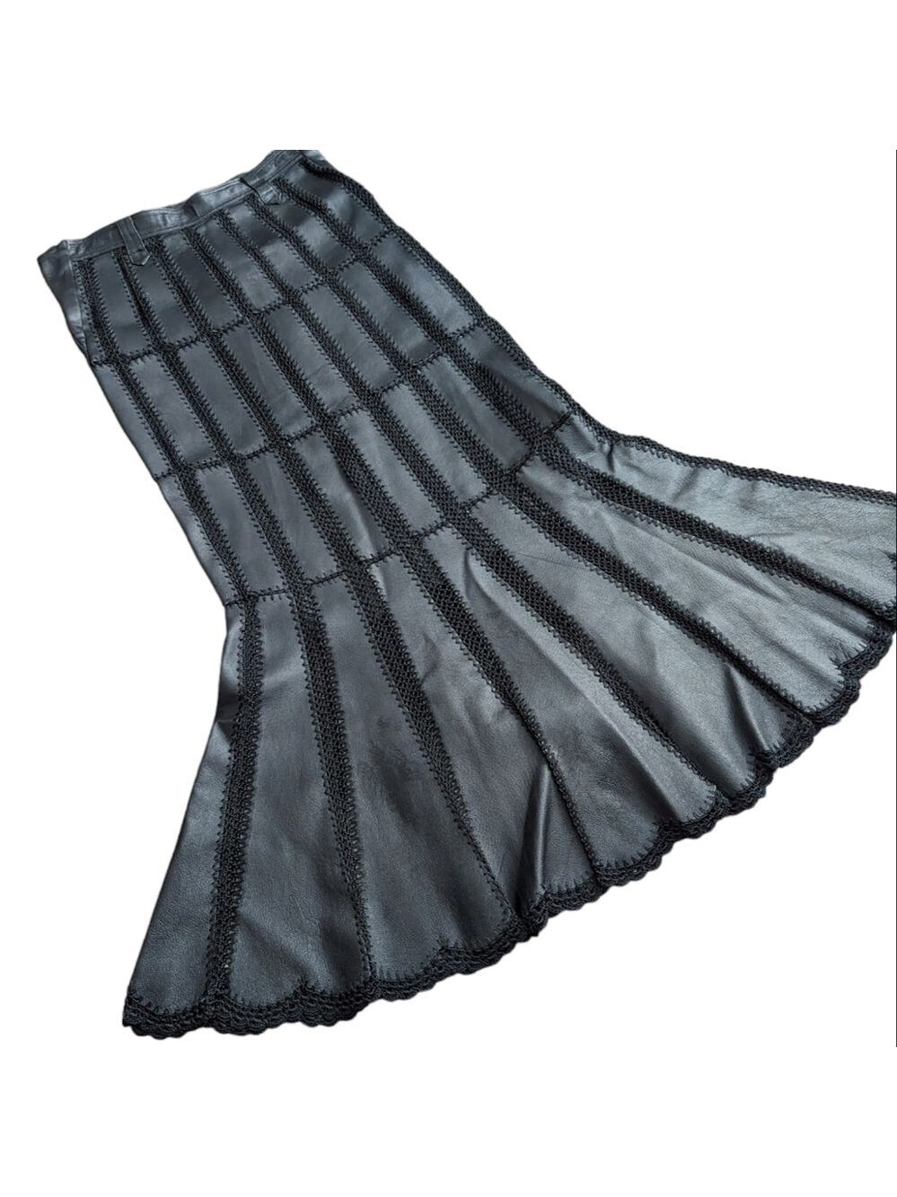 HP. Vintage Pig Leather Skirt - Picture 3 of 14